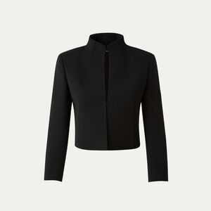 Akris Pandora Short Jacket in Black Virgin Wool Women